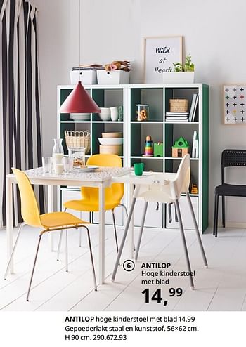 Een trouwe teksten Koppeling Huismerk - Ikea Antilop hoge kinderstoel met blad - Promotie bij Ikea