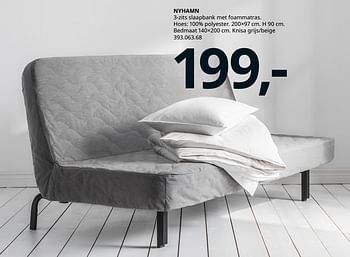 Huismerk - Nyhamn met foammatras - Promotie bij Ikea