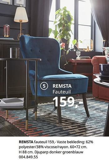 Promoties Remsta fauteuil - Huismerk - Ikea - Geldig van 20/08/2020 tot 15/08/2021 bij Ikea