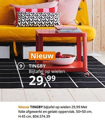 Promoties Tingby bijtafel op wielen - Huismerk - Ikea - Geldig van 20/08/2020 tot 15/08/2021 bij Ikea