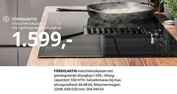 Promotions Fördelaktig inductiekookplaat met geïntegreerde afzuigkap - Produit maison - Ikea - Valide de 20/08/2020 à 15/08/2021 chez Ikea
