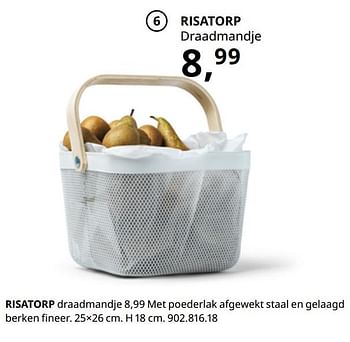 Promoties Risatorp draadmandje - Huismerk - Ikea - Geldig van 20/08/2020 tot 15/08/2021 bij Ikea