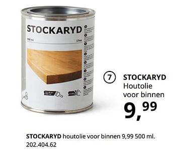 Promoties Stockaryd houtolie voor binnen - Huismerk - Ikea - Geldig van 20/08/2020 tot 15/08/2021 bij Ikea