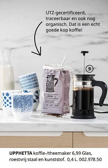 Promoties Upphetta koffie--theemaker - Huismerk - Ikea - Geldig van 20/08/2020 tot 15/08/2021 bij Ikea