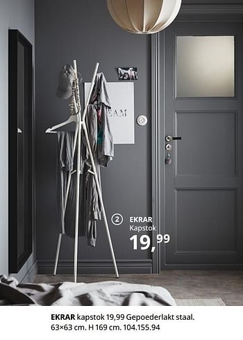 Promoties Ekrar kapstok - Huismerk - Ikea - Geldig van 20/08/2020 tot 15/08/2021 bij Ikea