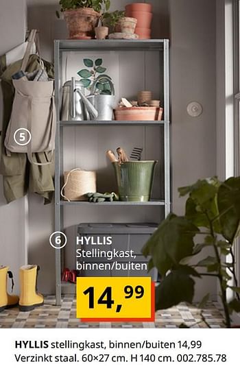 Promoties Hyllis stellingkast, binnen-buiten - Huismerk - Ikea - Geldig van 20/08/2020 tot 15/08/2021 bij Ikea
