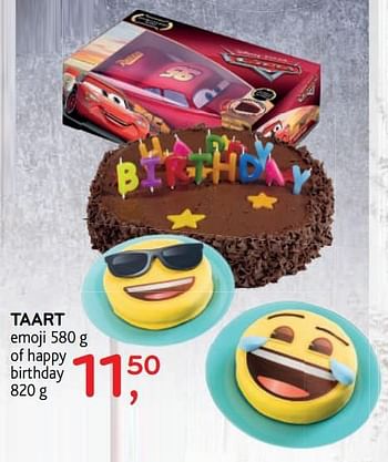 Promotions Taart emoji of happy birthday - Produit maison - Alvo - Valide de 09/09/2020 à 22/09/2020 chez Alvo