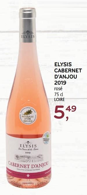 Promoties Elysis cabernet d`anjou 2019 rosé - Rosé wijnen - Geldig van 09/09/2020 tot 22/09/2020 bij Alvo