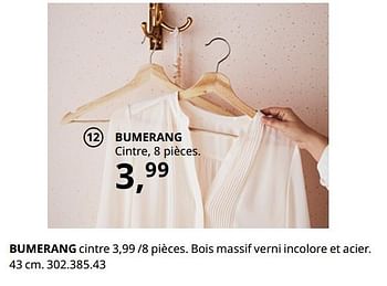 Promotions Bumerang cintre - Produit maison - Ikea - Valide de 20/08/2020 à 15/08/2021 chez Ikea