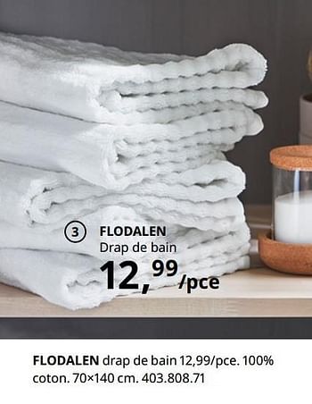 Promotions Flodalen drap de bain - Produit maison - Ikea - Valide de 20/08/2020 à 15/08/2021 chez Ikea