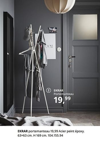Promoties Ekrar portemanteau - Huismerk - Ikea - Geldig van 20/08/2020 tot 15/08/2021 bij Ikea