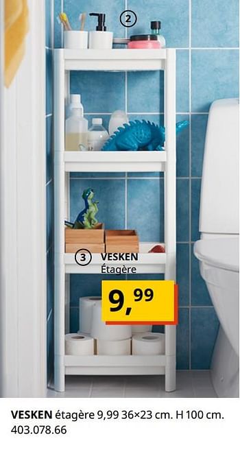 Promotions Vesken étagère - Produit maison - Ikea - Valide de 20/08/2020 à 15/08/2021 chez Ikea