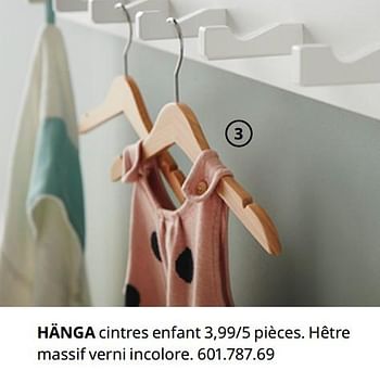 Promotions Hänga cintres enfant - Produit maison - Ikea - Valide de 20/08/2020 à 15/08/2021 chez Ikea