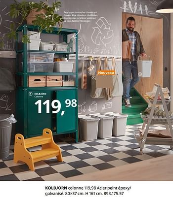 Promotions Kolbjörn colonne - Produit maison - Ikea - Valide de 20/08/2020 à 15/08/2021 chez Ikea