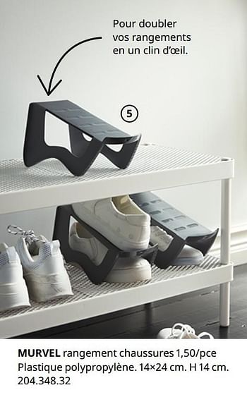 Promotions Murvel rangement chaussures - Produit maison - Ikea - Valide de 20/08/2020 à 15/08/2021 chez Ikea