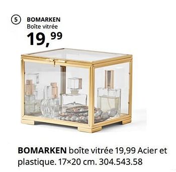 Promotions Bomarken boîte vitrée - Produit maison - Ikea - Valide de 20/08/2020 à 15/08/2021 chez Ikea
