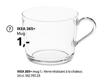 IKEA 365+ Mug, verre transparent, 24 cl - IKEA