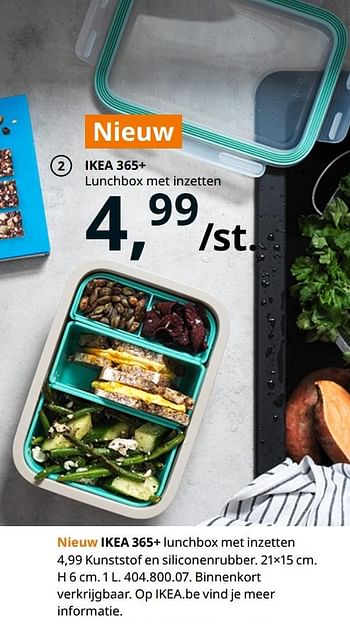 Promoties Ikea 365+ lunchbox met inzetten - Huismerk - Ikea - Geldig van 20/08/2020 tot 15/08/2021 bij Ikea