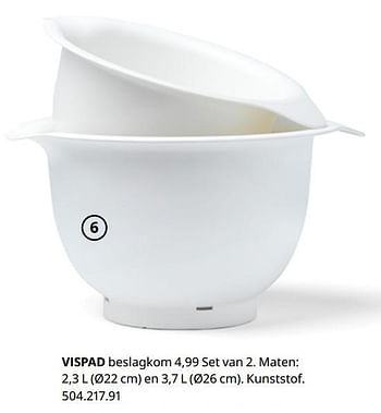 Promoties Vispad beslagkom - Huismerk - Ikea - Geldig van 20/08/2020 tot 15/08/2021 bij Ikea