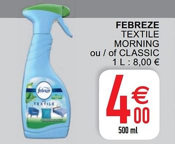 Désodorisant textile envolée d'air FEBREZE : le spray de 500mL à Prix  Carrefour