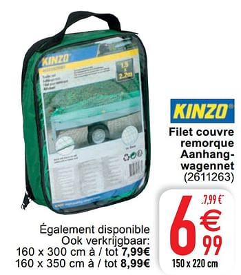 Promotions Filet couvre remorque aanhangwagennet - Kinzo - Valide de 08/09/2020 à 21/09/2020 chez Cora