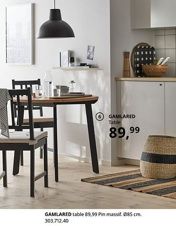 Promotions Gamlared table - Produit maison - Ikea - Valide de 20/08/2020 à 15/08/2021 chez Ikea