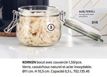 Promotions Korken bocal avec couvercle - Produit maison - Ikea - Valide de 20/08/2020 à 15/08/2021 chez Ikea