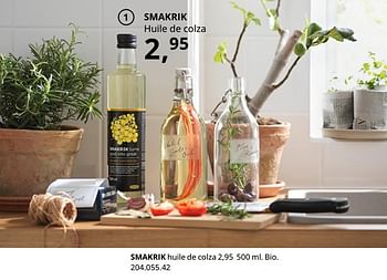 Promotions Smakrik huile de colza - Produit maison - Ikea - Valide de 20/08/2020 à 15/08/2021 chez Ikea