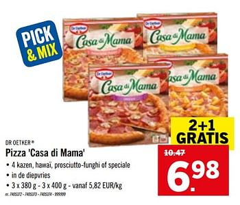 Dr Oetker Pizza Casa Di Mama Promotie Bij Lidl