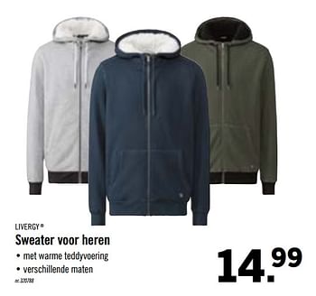 Promoties Sweater voor heren - Livergy - Geldig van 14/09/2020 tot 19/09/2020 bij Lidl