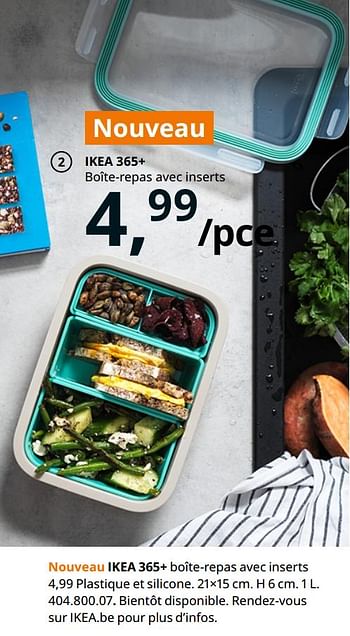 Promoties Ikea 365+ boîte-repas avec inserts - Huismerk - Ikea - Geldig van 20/08/2020 tot 15/08/2021 bij Ikea