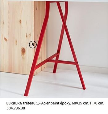 Promotions Lerberg tréteau - Produit maison - Ikea - Valide de 20/08/2020 à 15/08/2021 chez Ikea