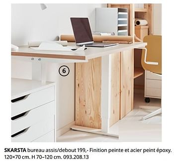 Promotions Skarsta bureau assis-debout - Produit maison - Ikea - Valide de 20/08/2020 à 15/08/2021 chez Ikea