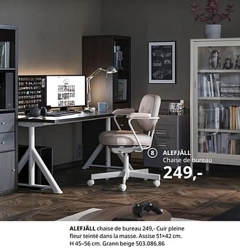 Promotions Alefjäll chaise de bureau - Produit maison - Ikea - Valide de 20/08/2020 à 15/08/2021 chez Ikea