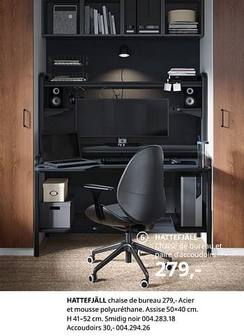 Promotions Hattefjäll chaise de bureau - Produit maison - Ikea - Valide de 20/08/2020 à 15/08/2021 chez Ikea