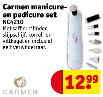 Dezelfde Ansichtkaart Van hen Carmen Carmen manicureen pedicure set nc4210 - Promotie bij Kruidvat