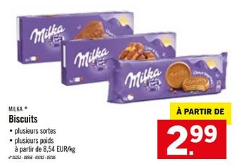 Promotions Biscuits - Milka - Valide de 14/09/2020 à 19/09/2020 chez Lidl