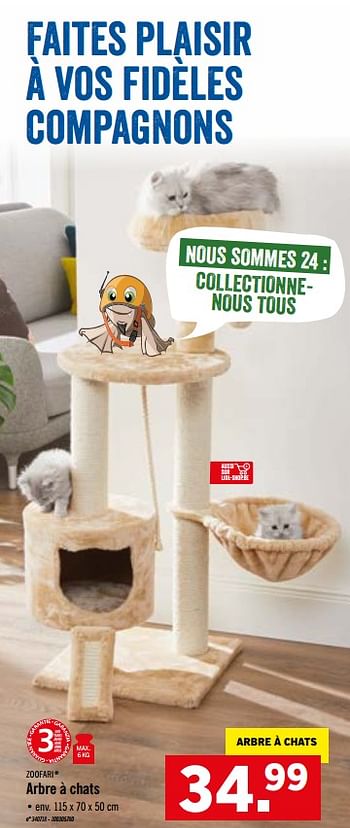 Zoofari Arbre A Chats En Promotion Chez Lidl