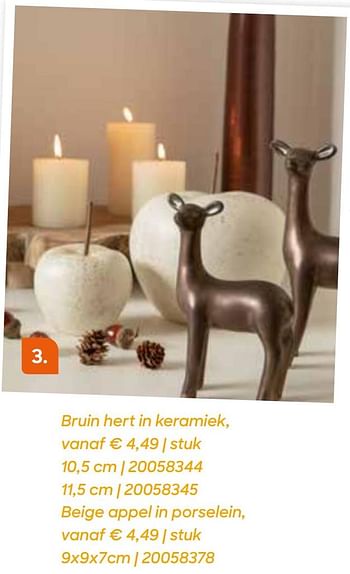 Promoties Bruin hert in keramiek - Huismerk - Ava - Geldig van 08/09/2020 tot 15/11/2020 bij Ava