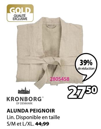 Promoties Alunda peignoir - Kronborg - Geldig van 31/08/2020 tot 13/09/2020 bij Jysk