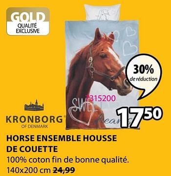 Promotions Horse ensemble housse de couette - Kronborg - Valide de 31/08/2020 à 13/09/2020 chez Jysk