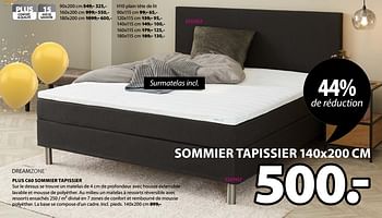 Promotions Plus c60 sommier tapissier - DreamZone - Valide de 31/08/2020 à 13/09/2020 chez Jysk