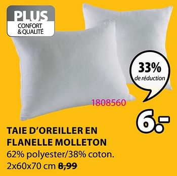 Promotions Taie d`oreiller en flanelle molleton - Produit Maison - Jysk - Valide de 31/08/2020 à 13/09/2020 chez Jysk