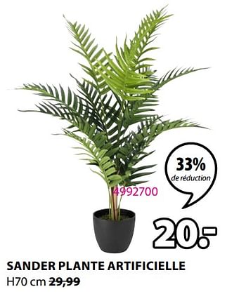 Promoties Sander plante artificielle - Huismerk - Jysk - Geldig van 31/08/2020 tot 13/09/2020 bij Jysk