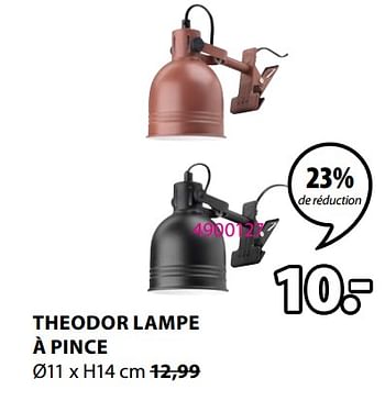 Promotions Theodor lampe à pince - Produit Maison - Jysk - Valide de 31/08/2020 à 13/09/2020 chez Jysk