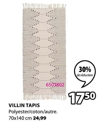 Promotions Villin tapis - Produit Maison - Jysk - Valide de 31/08/2020 à 13/09/2020 chez Jysk