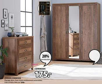 Promotions Jungen commode - Produit Maison - Jysk - Valide de 31/08/2020 à 13/09/2020 chez Jysk