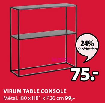 Promotions Virum table console - Produit Maison - Jysk - Valide de 31/08/2020 à 13/09/2020 chez Jysk