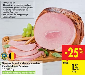 Promoties Gesmoorde varkensham van weleer kwaliteitsketen carrefour - Huismerk - Carrefour  - Geldig van 09/09/2020 tot 14/09/2020 bij Carrefour