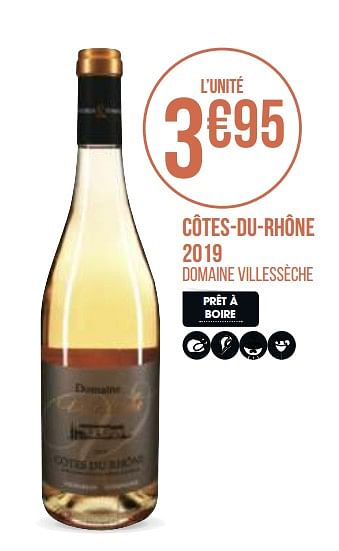 Promotions Côtes-du-rhône 2019 - Vins rosé - Valide de 31/08/2020 à 13/09/2020 chez Géant Casino